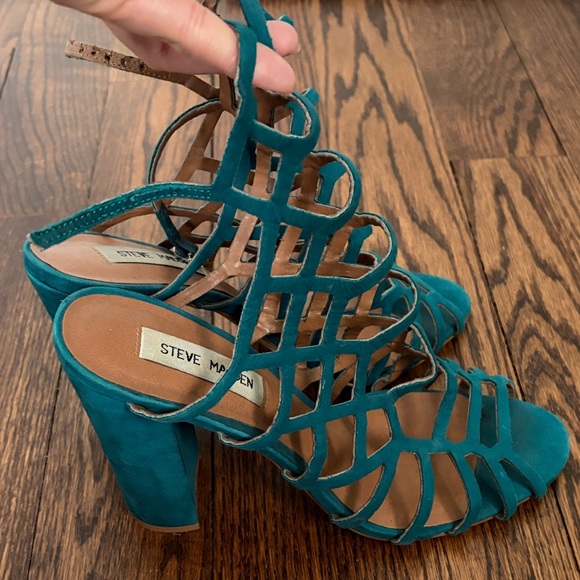Sam Edelman Turquoise Strappy Heels - Picture 4 of 6